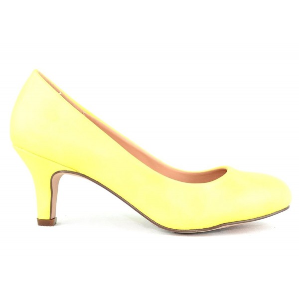 women's yellow pump shoes