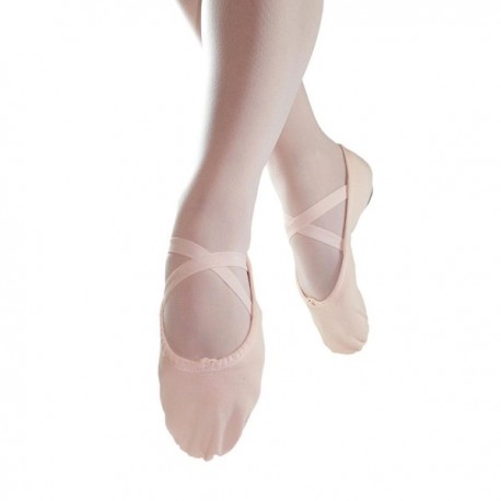 Adult Split Sole Canvas Ballet Slipper - Pink - CK128KEE159