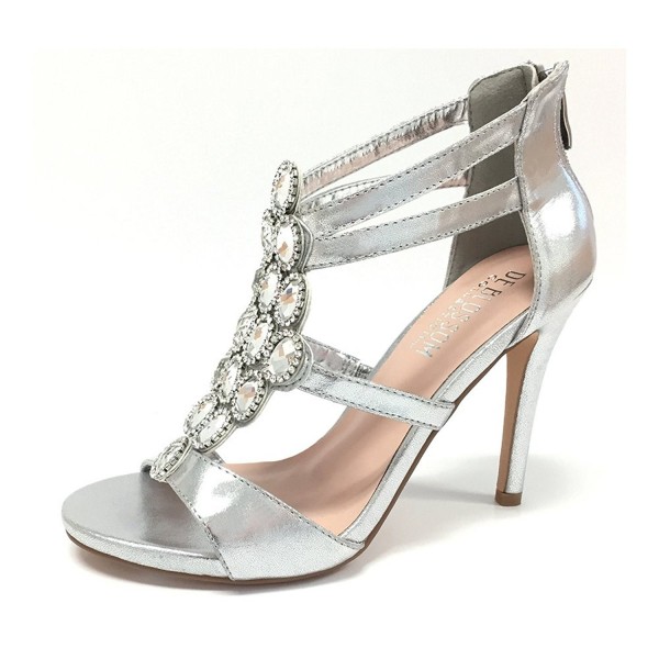 Women Macy Crystal Embellished High Heel Dress Sandal - Silver ...