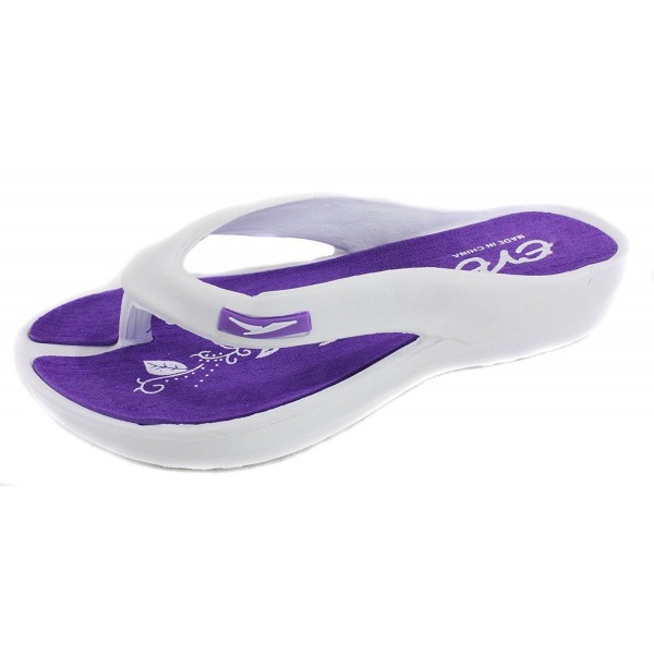 purple wedge flip flops