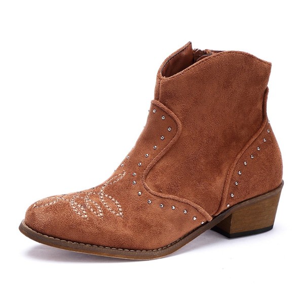 low heel cowboy ankle boots