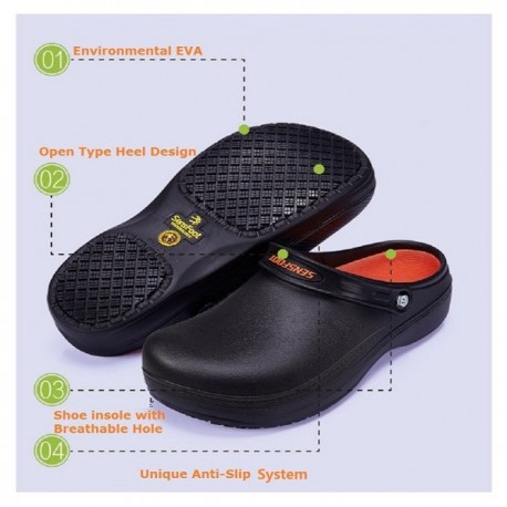 Ehomelife Slip Resistant Chef Clog Mule - Kitchen Non Slip Work Shoes ...