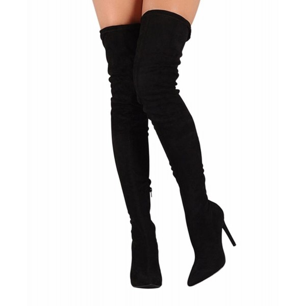 thigh high pointed boots