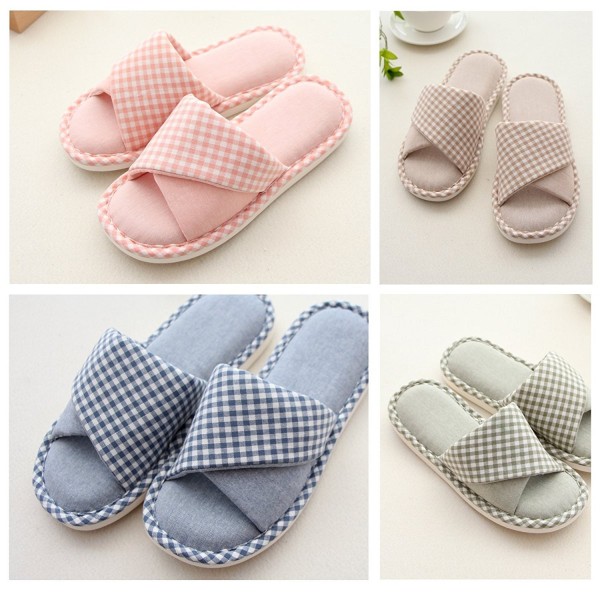 Women's and Men's Cozy Cotton House Slippers Indoor Anti-Slip Shoes ...