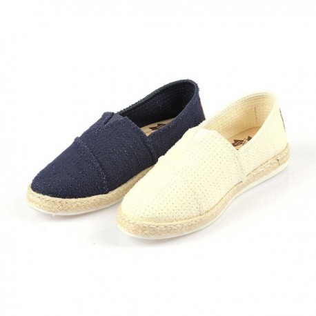 Women's Classic Slip-On Canvas Flats Shoes New Colors - Navy - CV12G4JM25D