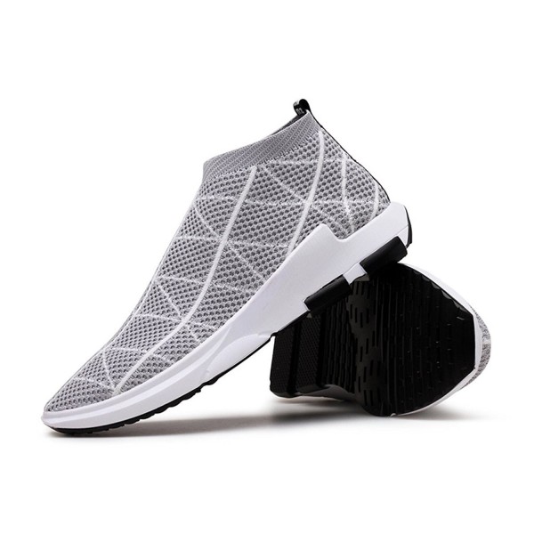 Men's Lightweight Casual Walking High Top Ankle Socks Shoes Breathable ...