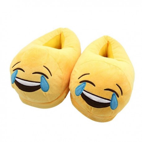 Fun Warm Cute Emoji Winter Shoes Unisex Cherioll Adult Slippers - Laugh ...