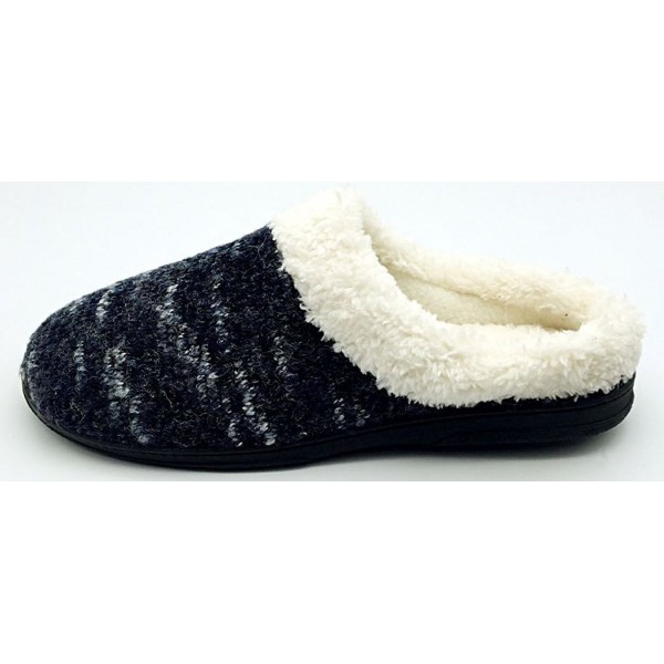 Men's Indoor/Outdoor Warm Foam Slippers(1-17) - Navy Blue - CY120VZW2M9