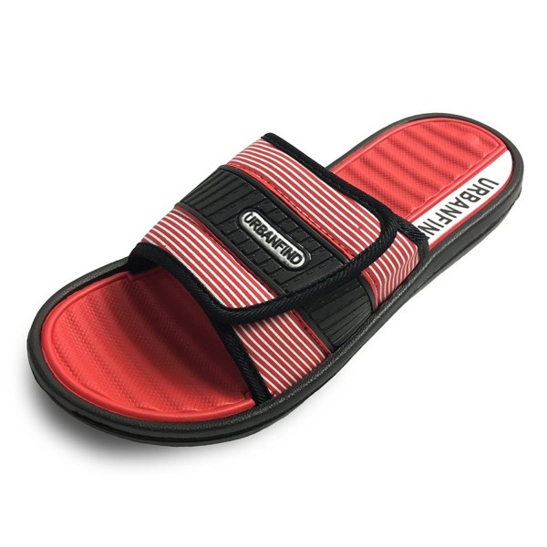 Men's Fashion Lightweight EVA Stripe Slide Slipper - Red - CD182GLRDOM