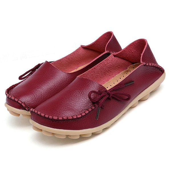 womens burgundy slip on shoes