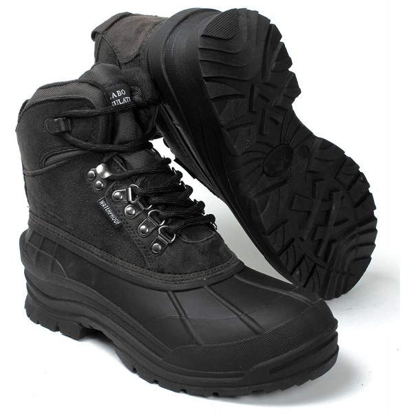 LB Leather Snow Boots Waterproof For 9 Style - Black103 - CJ12N8U5ZD2