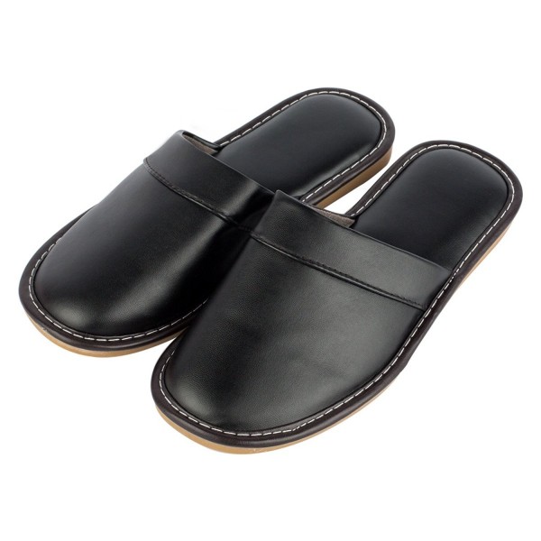 Leather Slippers Anti Slip Resilient - Black(8833) - CQ182OSM53N