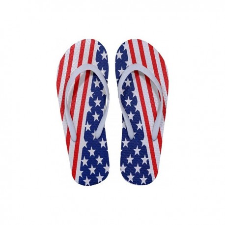 Men's American Flag Flip Flops Rubber Thong Usa Flip Flop Shower Sandal 