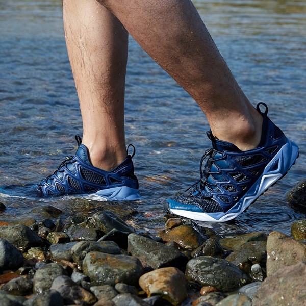 Men's Quick Drying Slip-Resistent Aqua Water Hiking Shoes - Blue ...