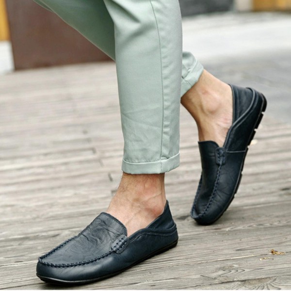 Mens Classic Fashion Driving Causal Loafers Lether Slipper Slip On ...