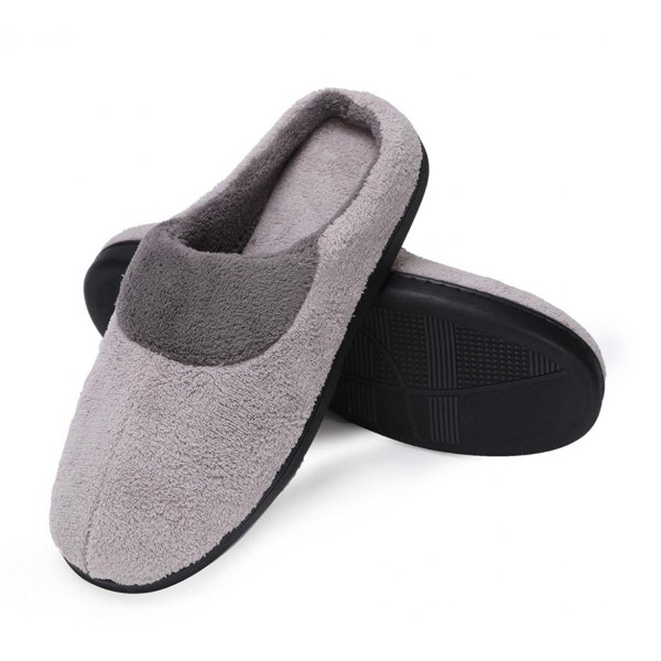 Men's Winter House Slippers Anti-slip Warm Cotton Indoor Slippers Shoes ...