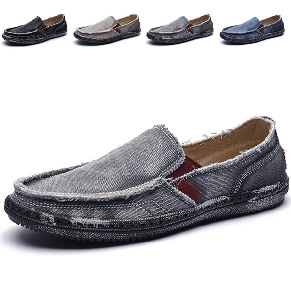 canvas slip on loafers