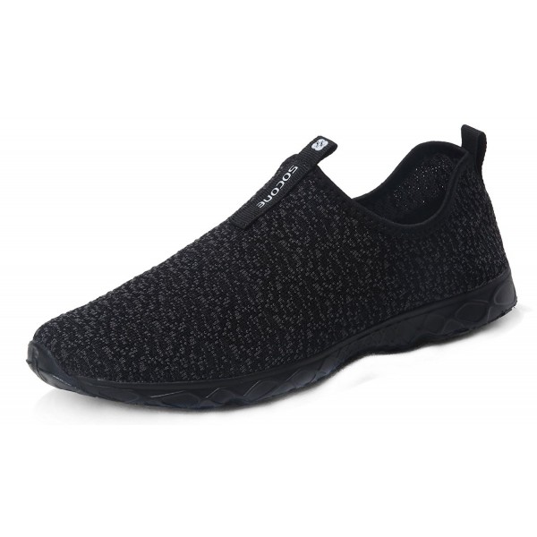Women's Lightweight Quick Drying Aqua Water Shoes - All Black - CV184C32CXT